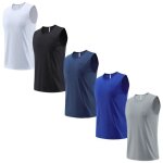 Dbardeur homme sport sans manches schage rapide respirant - blanc - noir - marine - bleu - gris