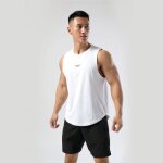 Dbardeur sport homme ete t - shirt sans manches col rond schage rapide couleur unie pour fitness running ...
