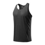 Dbardeur de sport homme en maille musculation maillot de corps fitness et - noir