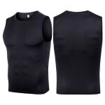Dbardeur de sport homme stretch maillot de corps musculation sportwear fitness yoga et - noir