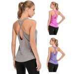 Dbardeur yoga femme running jogging sport sans manche - lot de 3 - violet fuchsia gris