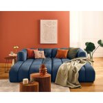 Debbie - canapé modulable droit 3 places avec double méridienne - assise profonde - en tissu texturé ... Debbie - canapé modulable droit 3 places avec double méridienne - assise profonde - en tissu texturé ...