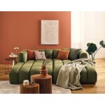 Debbie - canapé modulable droit 3 places avec double méridienne - assise profonde - en tissu texturé ... Debbie - canapé modulable droit 3 places avec double méridienne - assise profonde - en tissu texturé ...