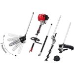 D�broussailleuse �lagueuse thermique sur perche 4 en 1 - ikra - ibkh 33 - coupe 430 / 255mm - guide 30cm ...