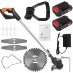 D�broussailleuse �lectrique sans fil rechargeable folaya - coupe bordure 36v - 2 batteries - multifonction ...