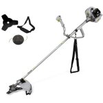 Debroussailleuse thermique 43 cm3 moteur 2t + lame 3 dents diam 255mm + bobine de fil tte auto + bretelle ...