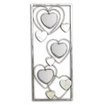 Deco cadre miroir en coeur mural en m�tal p2g