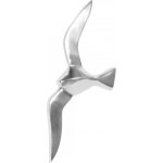 Deco mouette oiseau argent poli aluminium m�tal design moderne vivant maritim animaux