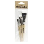 Decopatch pack de 3 pinceaux nylon
