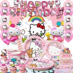 D�corations danniversaire - inboxxarty - hello kitty - rose - enfant - f�te