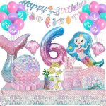 Decoration anniversaire sirene 6 ansvaisselle anniversaire sireneballon anniversaire 6 ans sir�nesirene ...