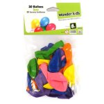 Décoration de fête - wonderkids - 30 ballons gonflables en latex multicolores pour enfants Décoration de fête - wonderkids - 30 ballons gonflables en latex multicolores pour enfants
