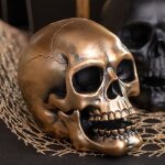Décoration dhalloween crâne / tête de mort en résine doré or 7 x 10. 5 x 9 cm (x1) ref / 8075 Décoration dhalloween crâne / tête de mort en résine doré or 7 x 10. 5 x 9 cm (x1) ref / 8075