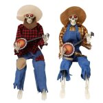 Dcoration halloween - pimpimsky - squelettes anims - 2 pcs - crne lumineux - 40 cm