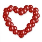 Dcoration - jour de fete - kit arche  ballons en forme de c?ur - blanc - 205 x 165 cm