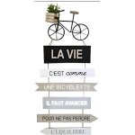 D�coration murale citation v�lo 56cm multicolore