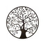 Dcoration murale - lheritier du temps - applique murale fronton style arbre de vie - fer patin - marron ...