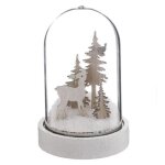 Dcoration de nol cloche polaire 12cm blanc