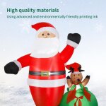 D�coration de no�l en ext�rieur - jeobest - p�re no�l gonflable - polyester - 50 * 70 * 180cm - blanc ...