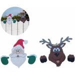 Décoration de noël - non spécifié - père noël et renne - bois - 30 cm - extérieur Décoration de noël - non spécifié - père noël et renne - bois - 30 cm - extérieur