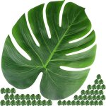 Dcoration vgtale artificielle - ystp - grande feuille de palmier tropical - 50 pices - 35 x 29 cm ...
