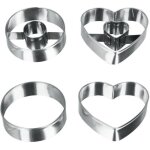Dcoupoir rond et coeur d : 5. 5 cm - lot de 4