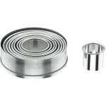Découpoir rond lisse - inox - 9 emporte - pièces Découpoir rond lisse - inox - 9 emporte - pièces