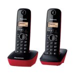 Téléphone sans fil - panasonic - tg1612 duo - noir - rouge - accessoires d?origine - garantie 2 ans Téléphone sans fil - panasonic - tg1612 duo - noir - rouge - accessoires d?origine - garantie 2 ans