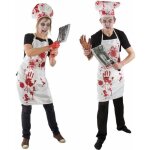 Dguisement adulte cuisinier sanglant - ptit clown - re13521 - tablier et toque - taille unique