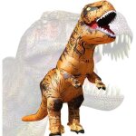 Dguisement adulte halloween cosplay - costume gonflable dinosaure t - rex - multicolore / marron - 100% ...