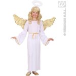 Dguisement dange de nol pour enfant - robe blanche ceinture et aurole - widmann