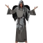 D�guisement dange noir homme - atosa - gris - adulte - fibre synth�tique