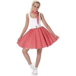 Dguisement annes 50 rouge  pois femme - xs