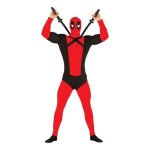 D�guisement - guirca - anti - h�ros rouge et noire - justaucorps avec capuche - licence marvel - pour ...