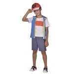 D�guisement ash ketchum junior en polyester blanc - amscan - licence pok�mon