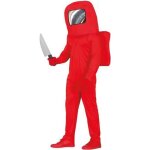 Dguisement astronaute de jeux vido rouge adolescent