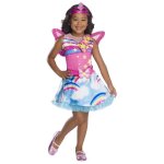 D�guisement barbie f�e dreamtopia b�b� 2 / 3 ans - mattel - rose - ailes et tiare de princesse