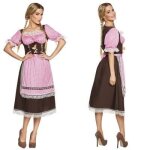 Dguisement bavaroise adulte - ocktoberfest - rose - folklorique - polyester