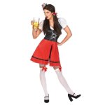 Dguisement - lucida - dguisement bavaroise noire et rouge femme