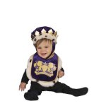 Dguisement bb - disfrazzes - roi mdival - multicolore - violet - babero avec couronne