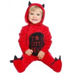 D�guisement b�b� petit diable - rouge - combinaison � cagoule - tissu