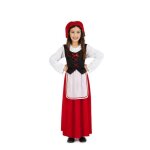 Dguisement de bergre villageoise pour fille - multicolore - robe avec tablier et foulard