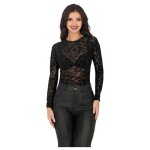 Dguisement body dentelle baroque noir femme