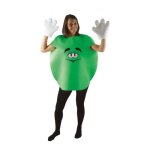 Dguisement bonbon color - ptit clown - taille unique - vert - combinaison et gants