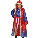D�guisement boxeur champion enfant 3 / 4 ans bleu turquoise ciel marine