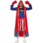 D�guisement boxeur usa - adulte - short t - shirt peignoir � capuche et gants - noir