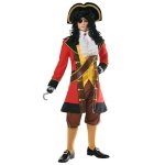 D�guisement capitaine pirate lakehoff homme xl rouge bordeaux