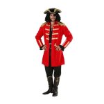 Dguisement capitaine pirate rouge homme - marque 211914 - veste et chapeau inclus