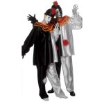 Dguisement carnaval - widmann - costume pierrot unisexe - blanc multicolore - adulte