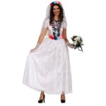 Dguisement catrina marie - femme - blanc - polyester - dentelle - 18 ans et plus